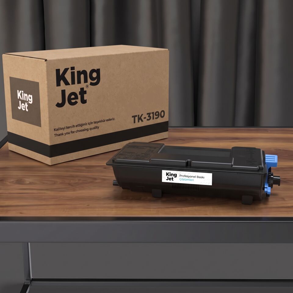 KingJET Kyocera Uyumlu TK-3190 Standart Kapasiteli (Tekli) Çipli Muadil Toner | ECOSYS P3155dn