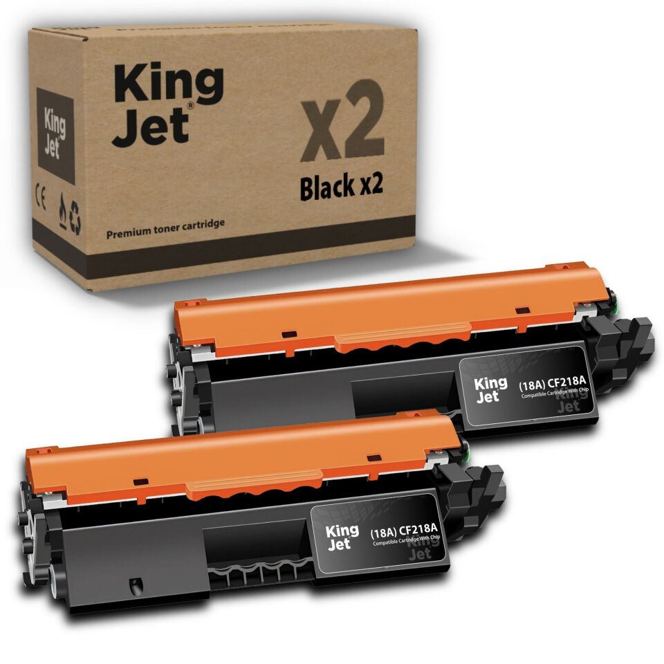 KingJET HP Uyumlu (18A) CF218A Standart Kapasiteli (2'li Paket) Çipli Muadil Toneri | MFP M132fw