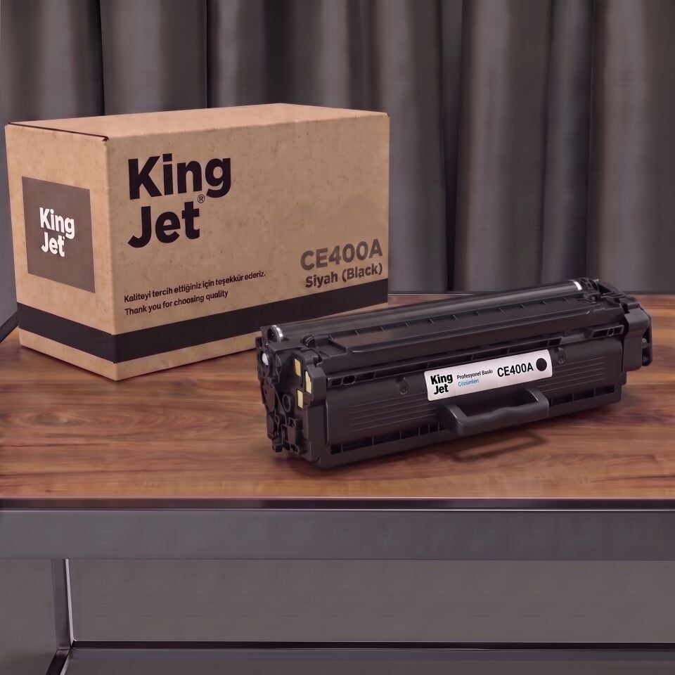 KingJET HP Uyumlu CE400 Siyah Standart Kapasiteli (Tekli) Çipli Muadil Toner | M570DW