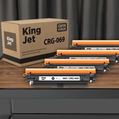 Kingjet Canon Uyumlu (069) CRG-069 Standart Kapasiteli 4 Renk (Takım) Muadil Toner Çipli | I-SENSYS LBP673 Uyumlu
