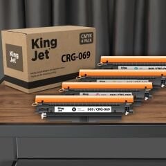 Kingjet Canon Uyumlu (069) CRG-069 Standart Kapasiteli 4 Renk (Takım) Muadil Toner Çipli | MF754 uyumlu