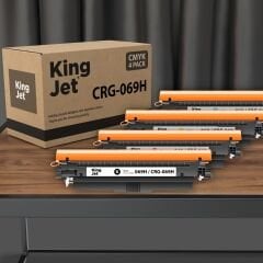 Kingjet Canon Uyumlu (069H) CRG-069H Yüksek Kapasiteli 4 Renk (Takım) Muadil Toner Çipli | MF752 ile Uyumlu