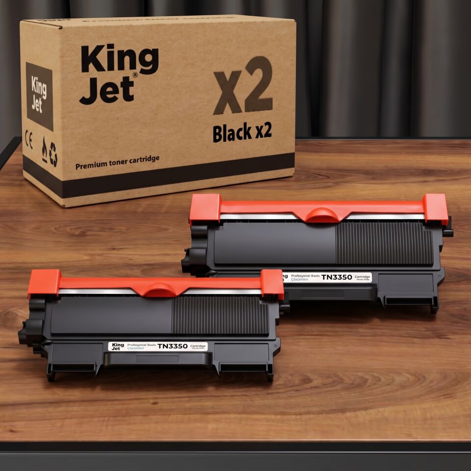 KingJET Brother Uyumlu TN-3350 Yüksek Kapasiteli (2'li Paket) Muadil Toner | HL-6180DWT