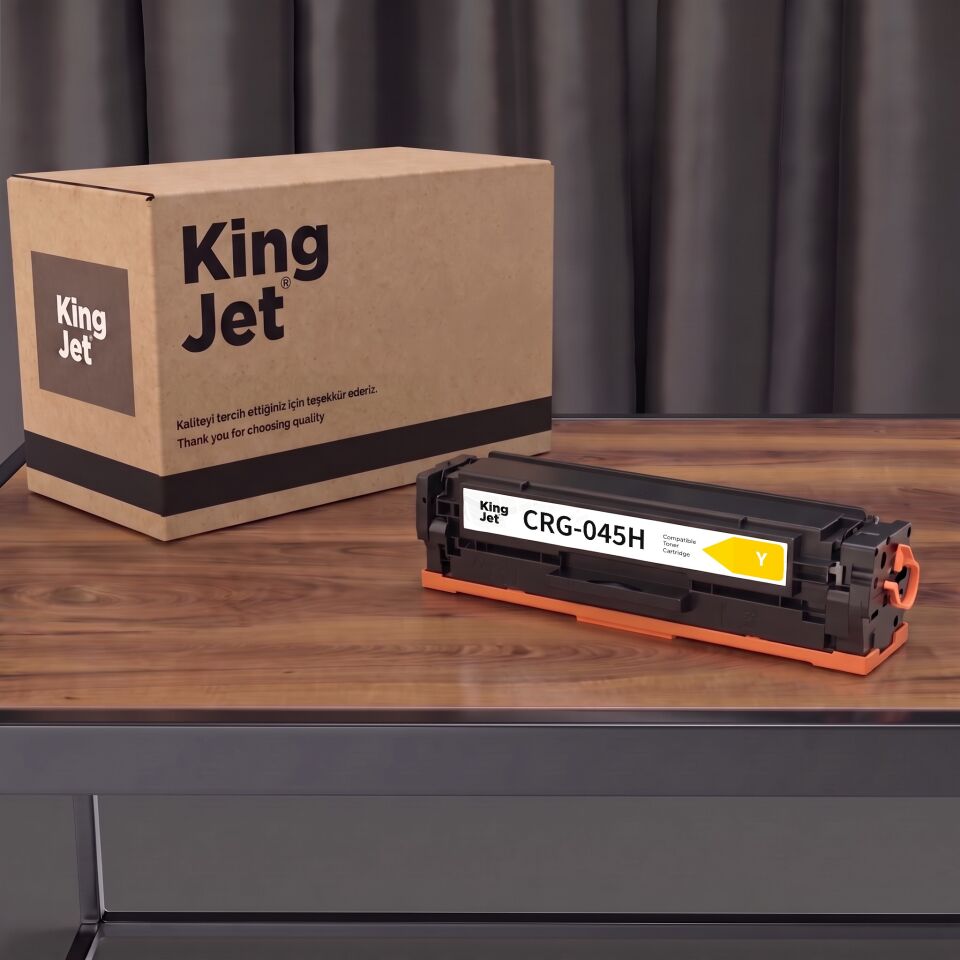 KingJET Canon Uyumlu CRG-045H Sarı Yüksek Kapasiteli (Tekli) Çipli Muadil Toner | LBP612Cdw