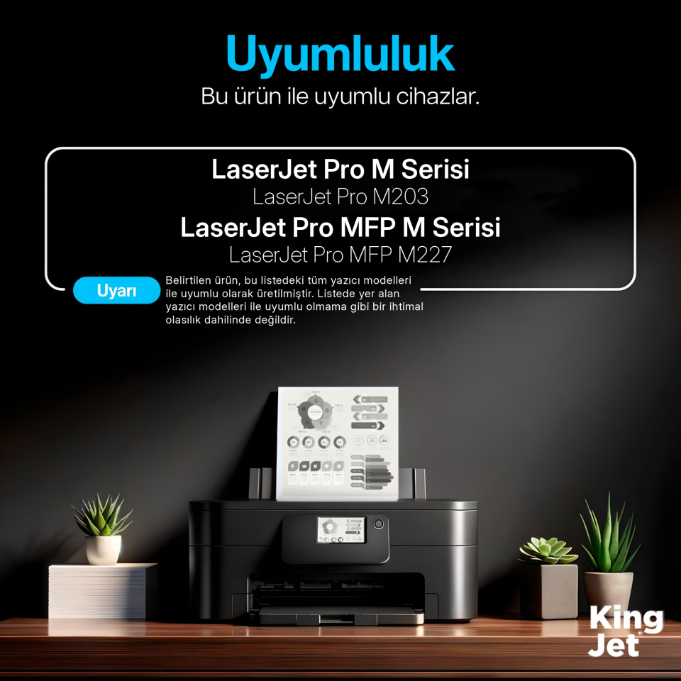 KingJET HP Uyumlu (30A) CF230A Standart Kapasiteli (20'li Paket) Çipli Muadil Toneri | MFP M227fdw
