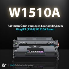 Kingjet HP Uyumlu 151A W1510A Standart Kapasiteli (4'lü Paket) Muadil Toner Çipli | 4003, MFP 4103