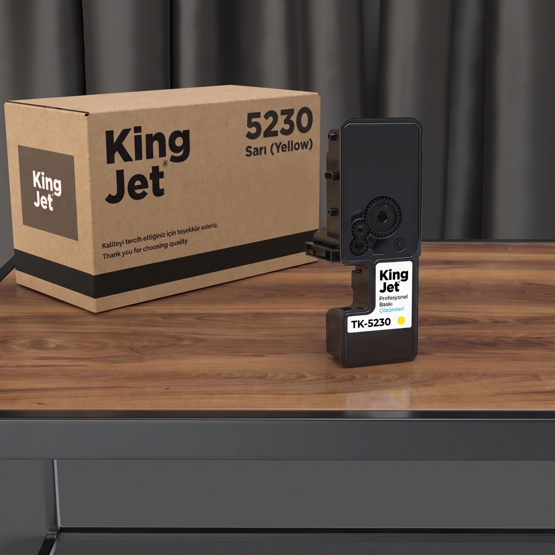 KingJET Kyocera TK-5230Y Sarı Çipli Muadil Toner
