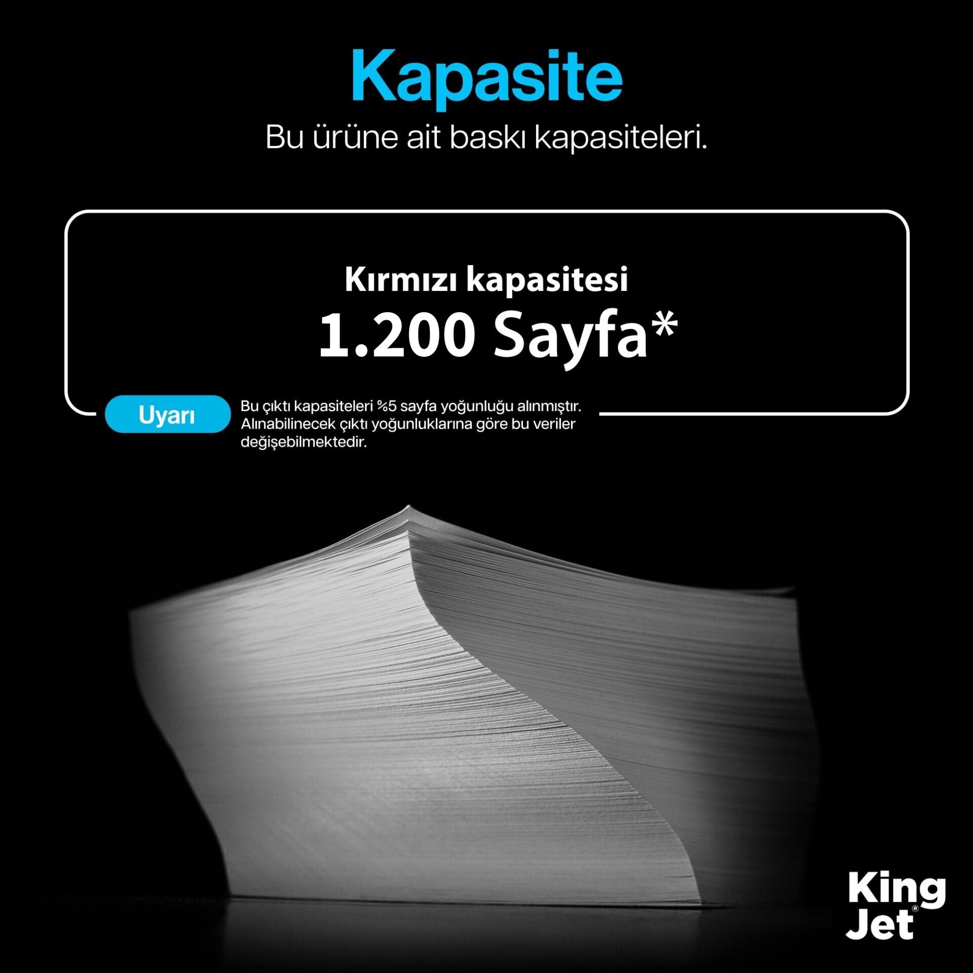 KingJET Kyocera TK-5220M Baskı Kapasite Bilgisi