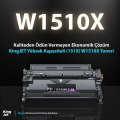Kingjet HP Uyumlu (151X) W1510X Yüksek Kapasiteli Muadil Toner Çipli | LaserJet Pro MFP 4103