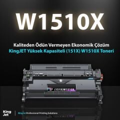Kingjet HP Uyumlu (151X) W1510X Yüksek Kapasiteli Muadil Toner Çipli | LaserJet Pro 4003dn