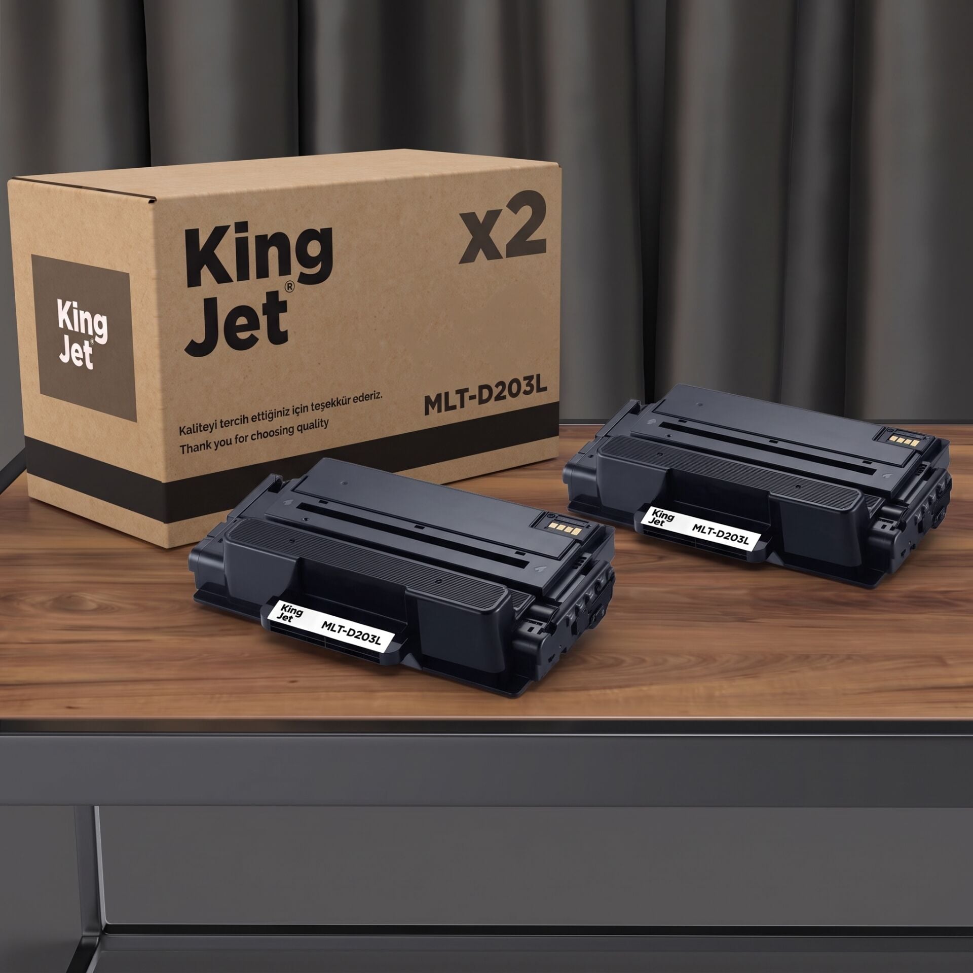 KingJET Samsung Uyumlu MLT-D203L Yüksek Kapasiteli (2'li Paket) Çipli Muadil Toner | ProXpress SL-M4020ND