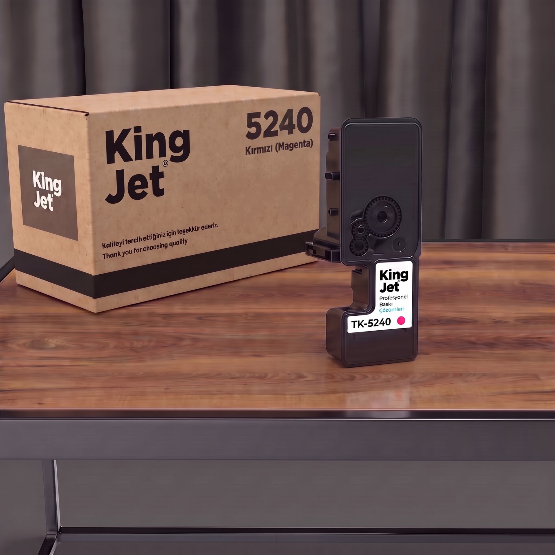 KingJET Kyocera TK-5240M Kırmızı Çipli Muadil Toner