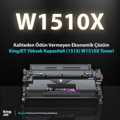 Kingjet HP Uyumlu 151X W1510X Yüksek Kapasiteli (4'lü Paket) Muadil Toner Çipli | 4003n