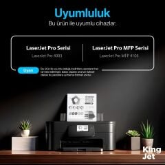Kingjet HP Uyumlu 151X W1510X Yüksek Kapasiteli (4'lü Paket) Muadil Toner Çipli | MFP 4103fdn