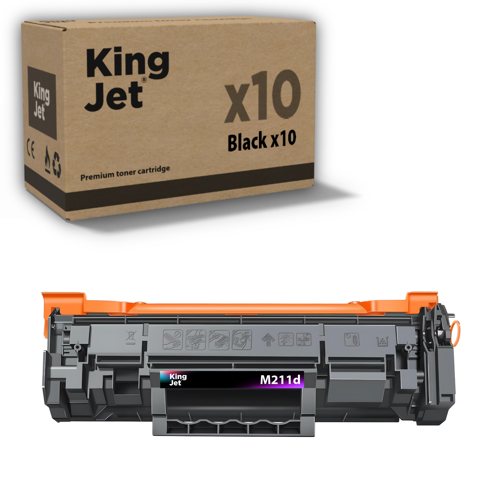 KingJET 136X W1360X uyumlu çipli toner 10'lu paket