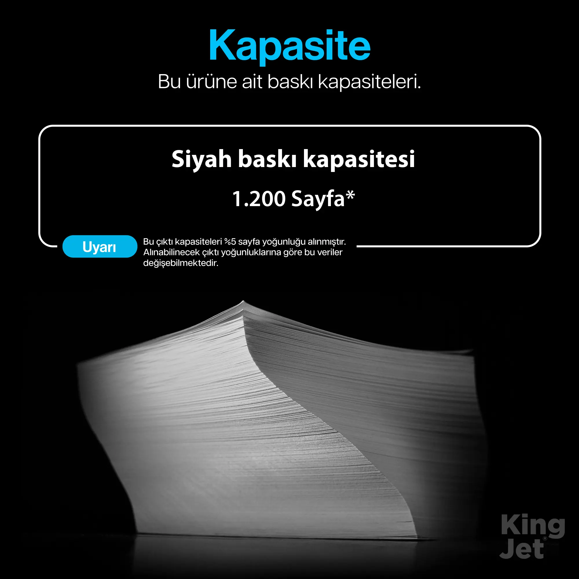 KingJET toner standart baskı kapasitesi