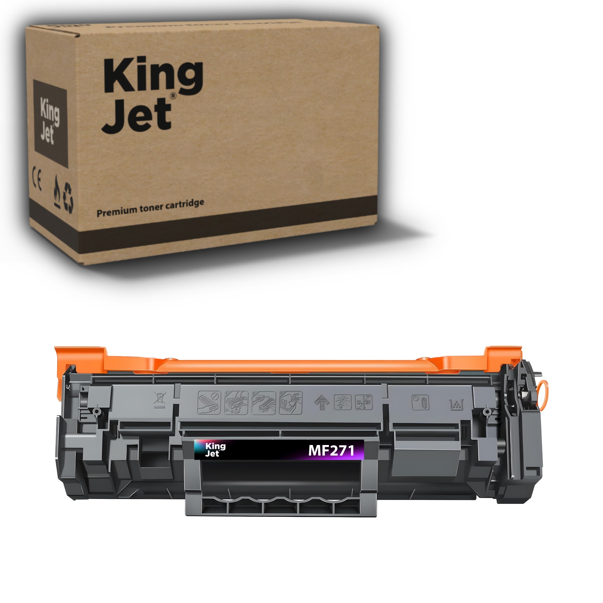 KingJET CRG-071 uyumlu çipli toner 20'li paket