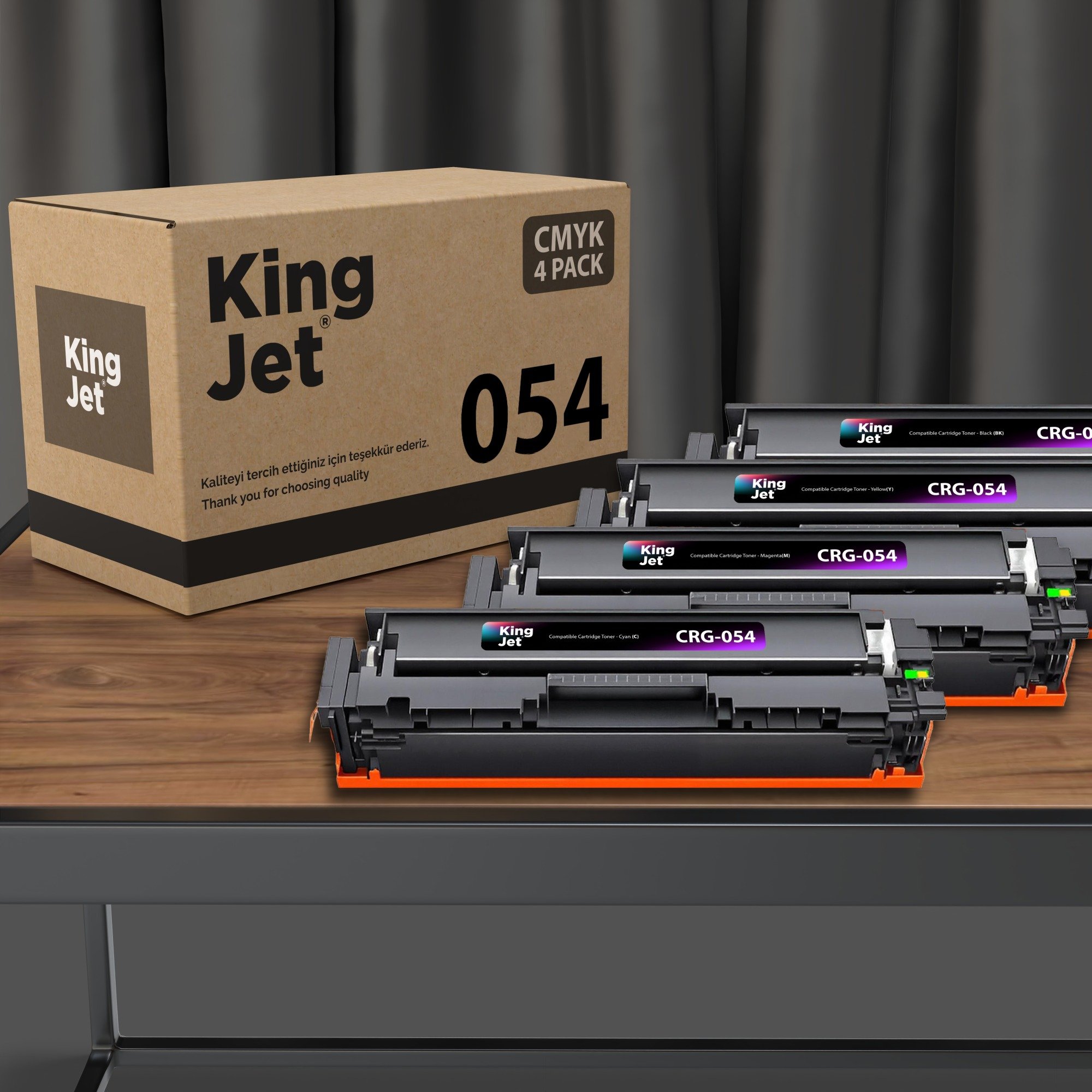 KingJET CRG-054 uyumlu çipli toner 20'li paket