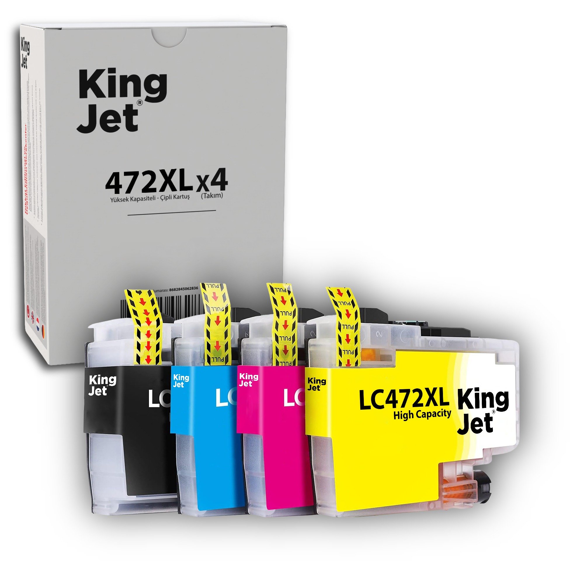 KingJET LC472XL Uyumlu Çipli 4 Renk Yüksek Kapasiteli Kartuş Ana Görseli