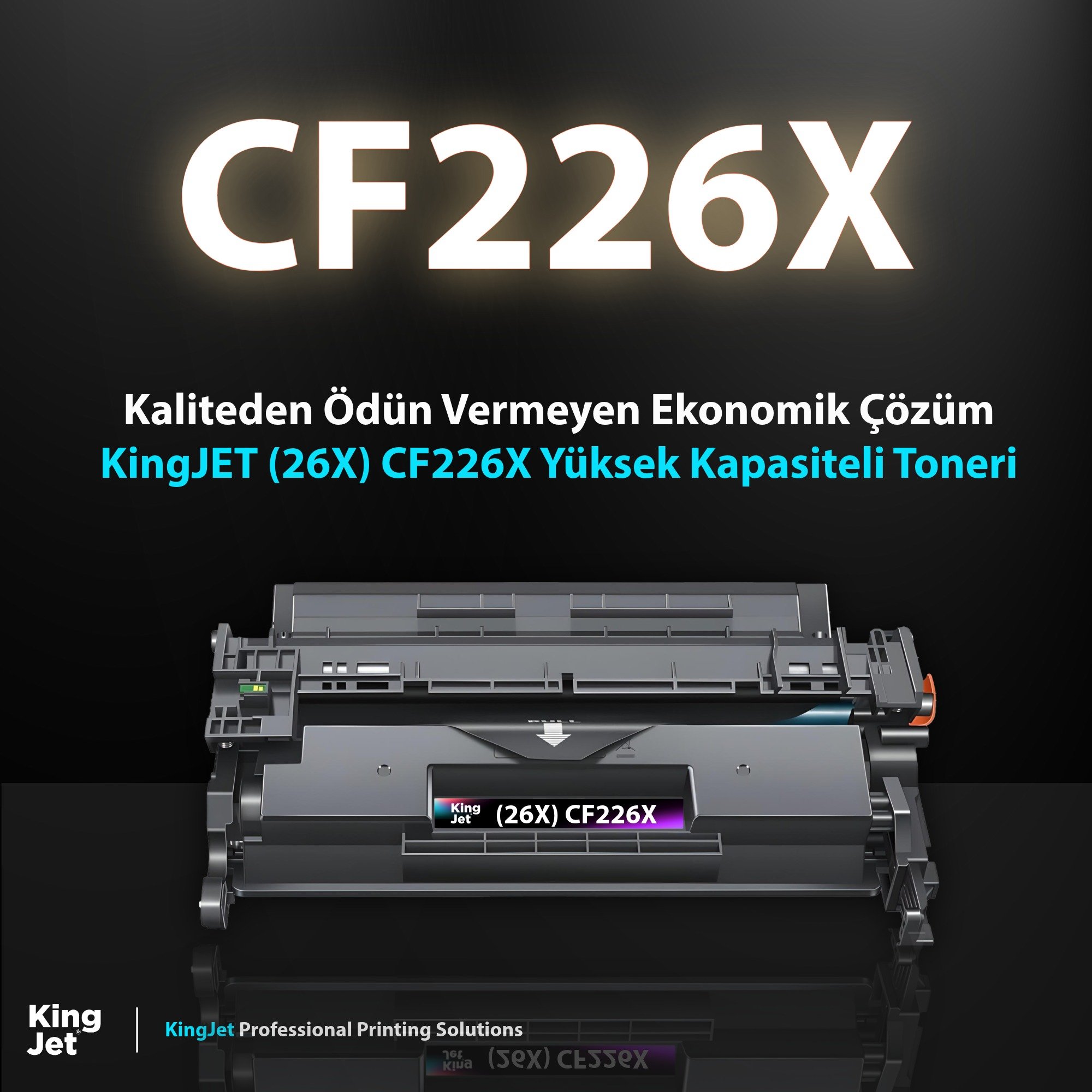 KingJET HP CF226X Uyumlu Çipli Muadil Toner Ana Görseli