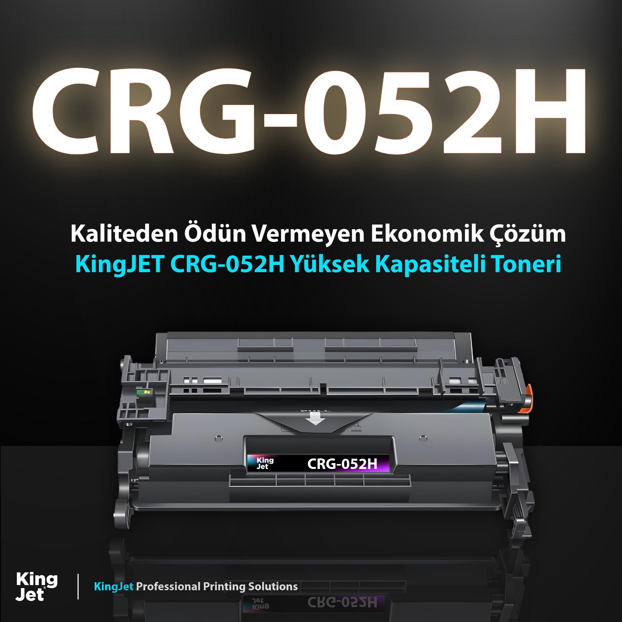 KingJET Canon CRG-052H Uyumlu Çipli Muadil Toner Ana Görseli
