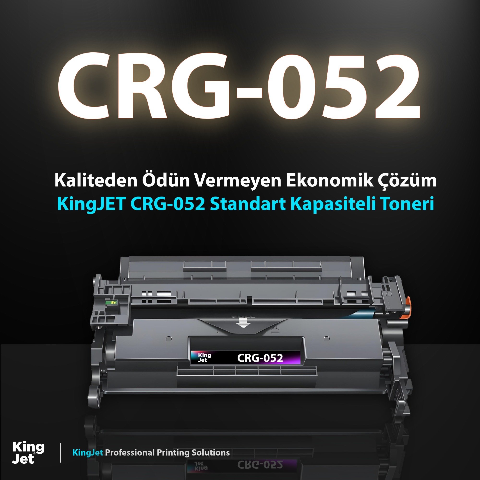 KingJET Canon CRG-052 Uyumlu Çipli Muadil Toner Ana Görseli