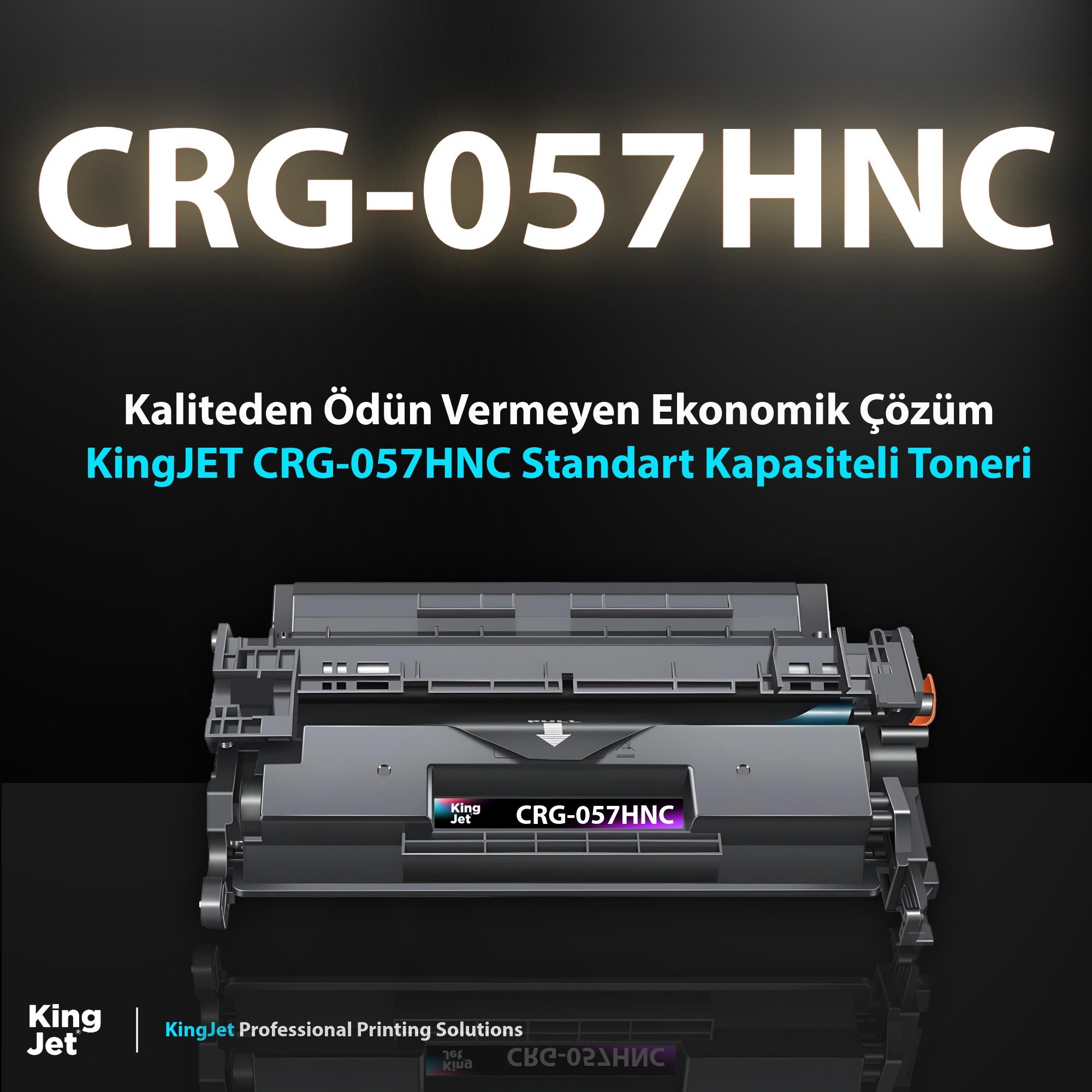 KingJET Canon CRG-057H Uyumlu Çipsiz Muadil Toner Ana Görseli