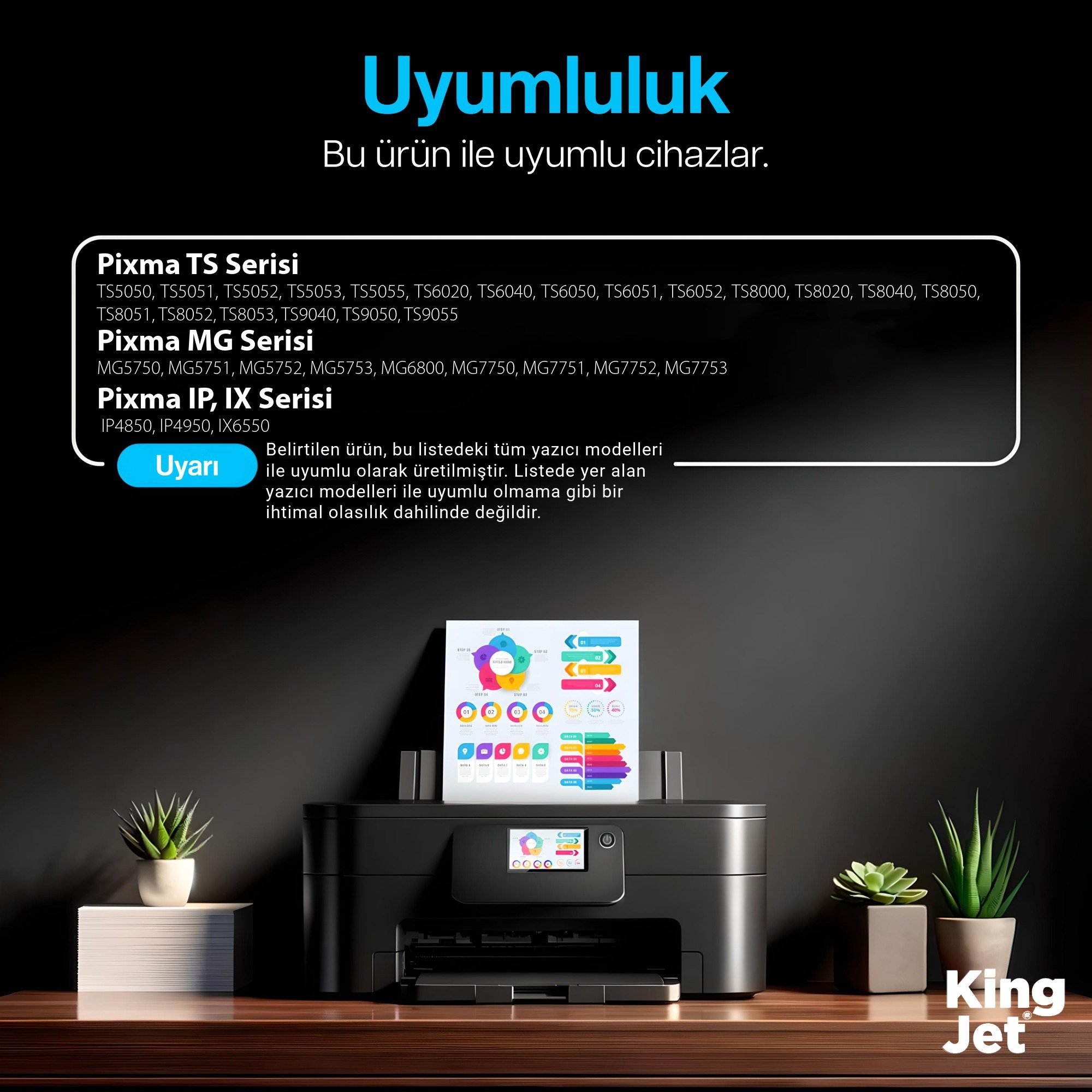 KingJET Canon 570/571 Uyumlu Yazıcı Modelleri Listesi