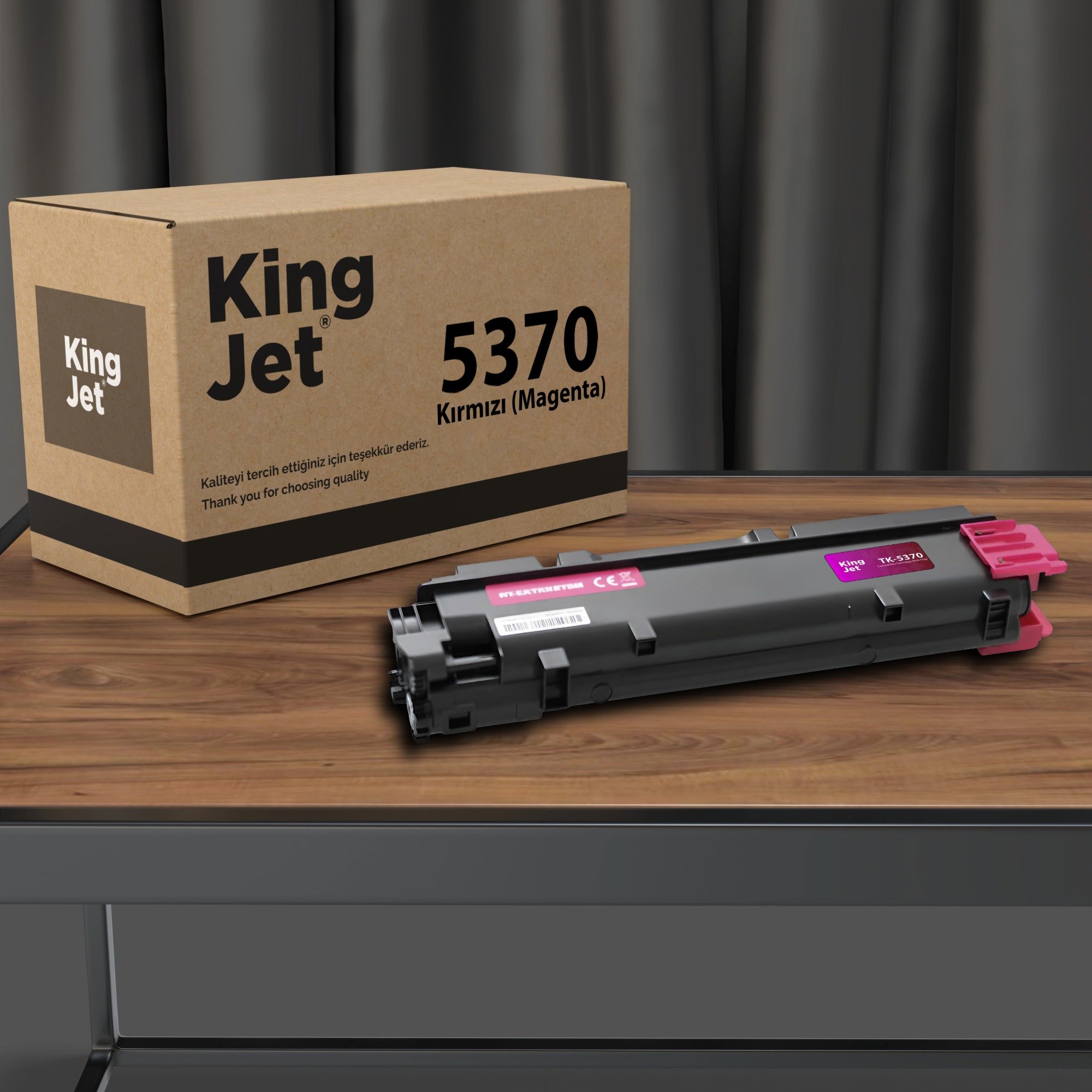 KingJET Kyocera TK-5370M Kırmızı Çipli Muadil Toner